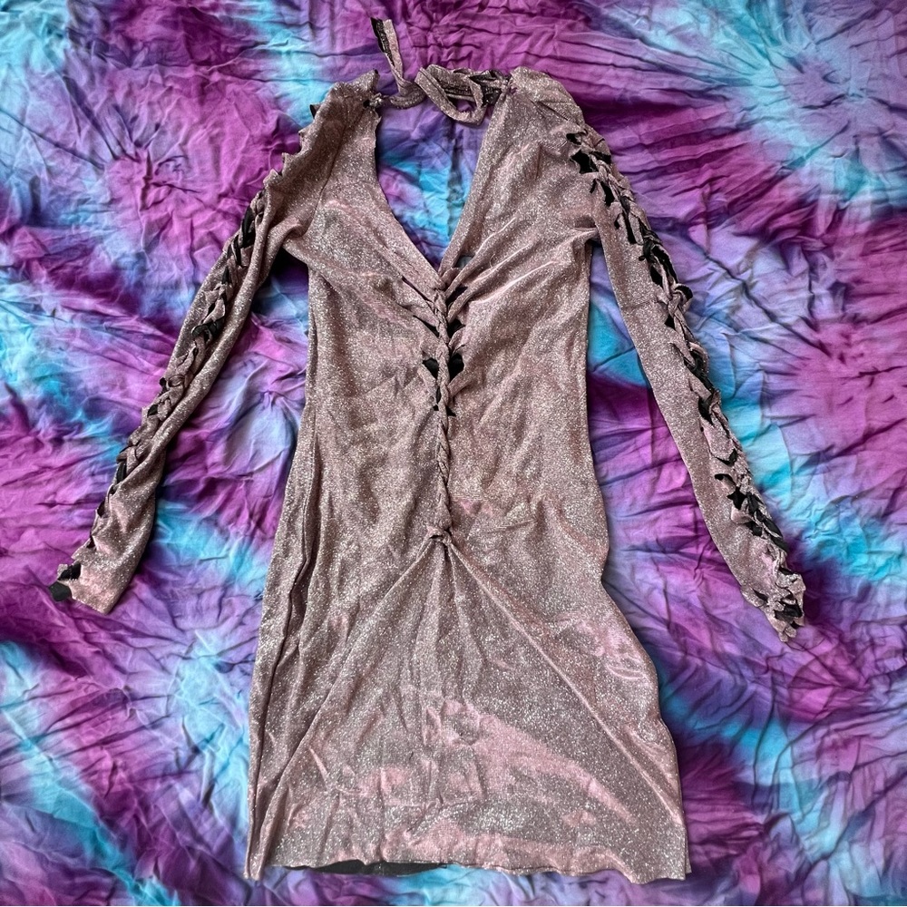 Handmade braided sparkly dress
